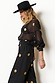 Model wearing black Shell Demi Trouser 