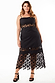 Model wearing Black Star Sasha Dress standing facing the camera