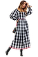 Model wearing Gingham Macy Midi Dress standing facing the camera 