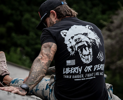 Liberty Or Death Fight Like Hell Men's T-Shirt.