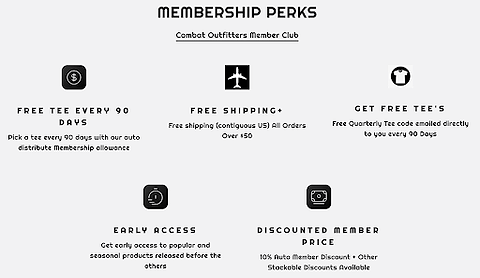 Benefits of combat club membership.