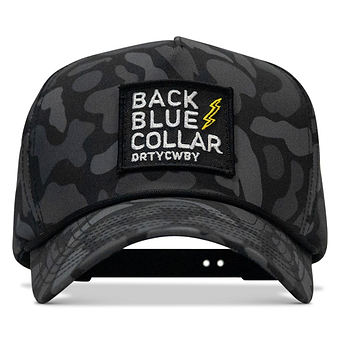 Back Blue Collar Patch 5 Pannel Snapback