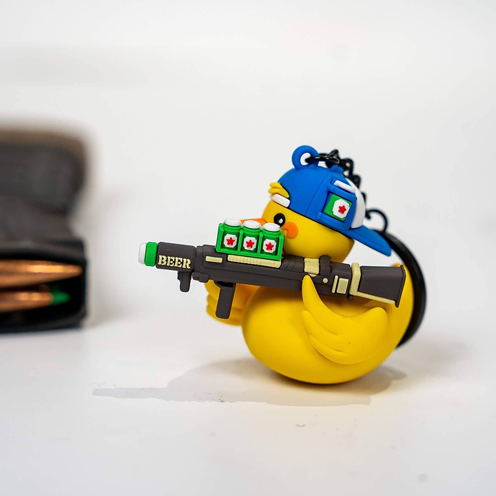 Beer Launcher TactiDuck 3D Rubber Keychain - Combat Iron Apparel Co.