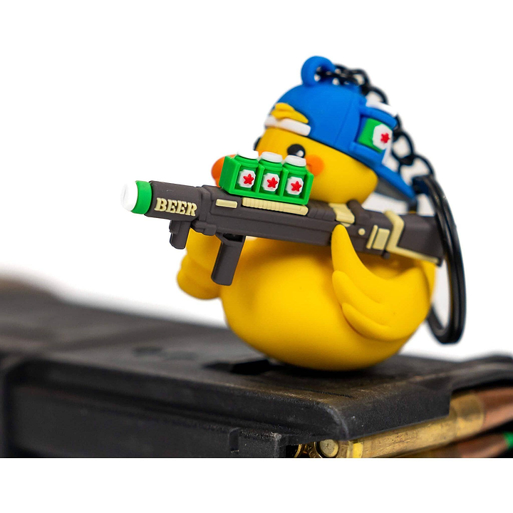 Beer Launcher TactiDuck 3D Rubber Keychain - Combat Iron Apparel Co.