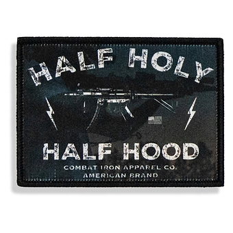 Half Holy. Half Hood Velcro Patch