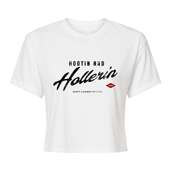 Hootin And Hollerin' Ladies Cropped T-Shirt