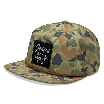 Jesus Was A Misfit Too Patch Crushable Rope Snapback Hat