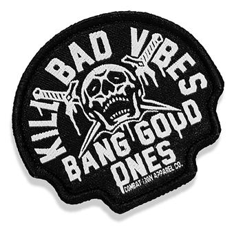 Kill Bad Vibes Skull Velcro Patch