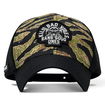 Kill Bad Vibes Skull Patch Original Ripstop Snapback Hat