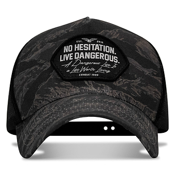 No Hesitation. Live Dangerous Patch Five Panel Breacher Snapback Hat
