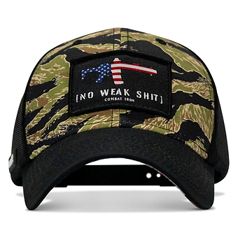 No Weak Shit American Flag Rifle Patch Original Ripstop Snapback Hat