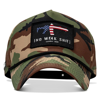 No Weak Shit American Flag Rifle Patch Waterproof Weekender Snapback