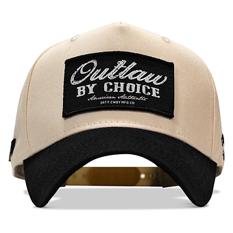 Outlaw By Choice. Patch Classic 5 Pannel Snapback Hat