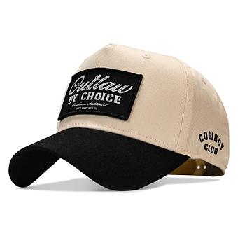 Outlaw By Choice. Patch Classic 5 Pannel Snapback Hat