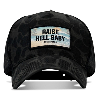 Raise Hell Baby Sunset Patch Snapback Hat