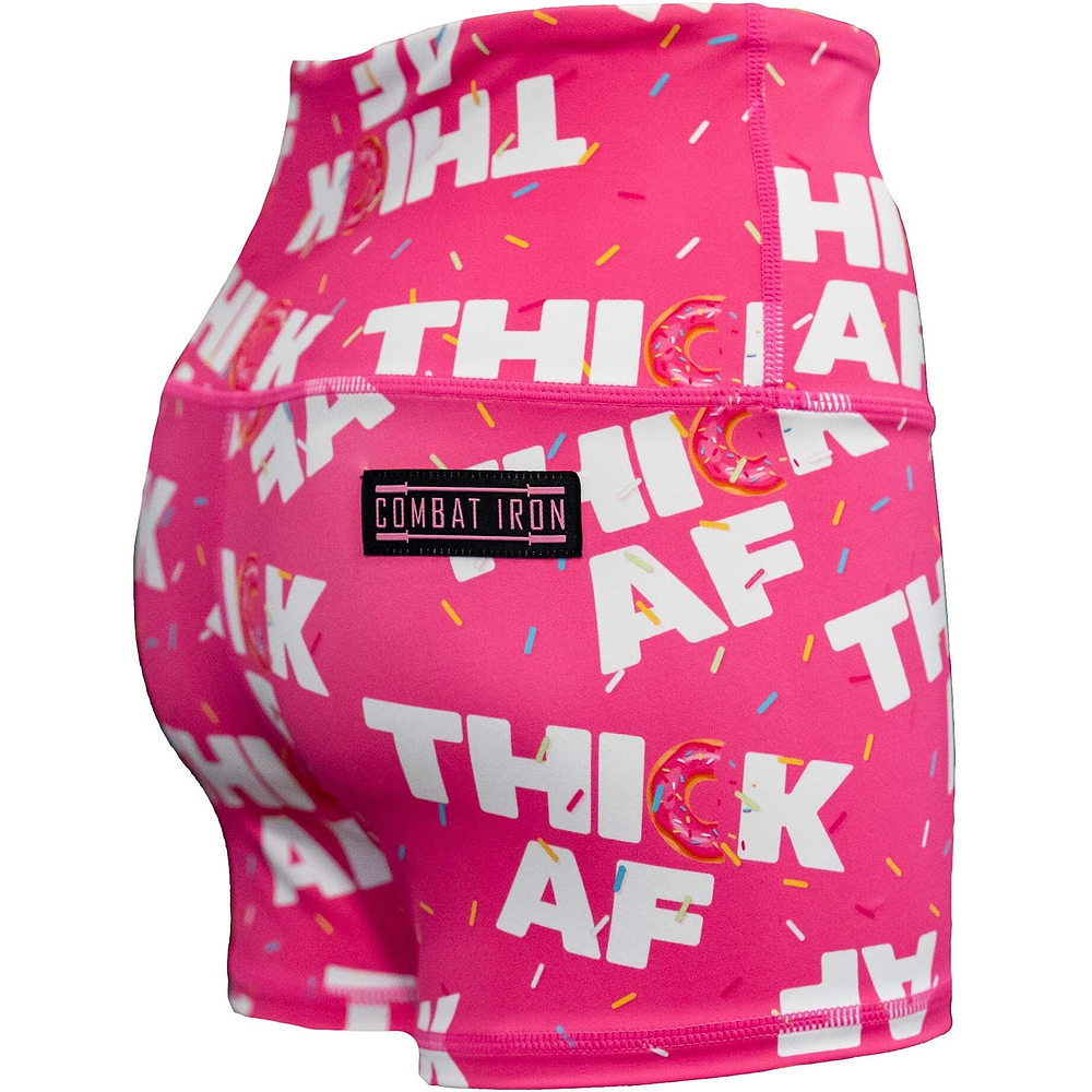 Ladies Seamless Front Performance Training Shorts V3 - Combat Iron Apparel Co. #color_thick-af-donut