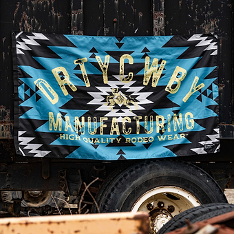 Dirty Cowboy Branded Aztec Flag