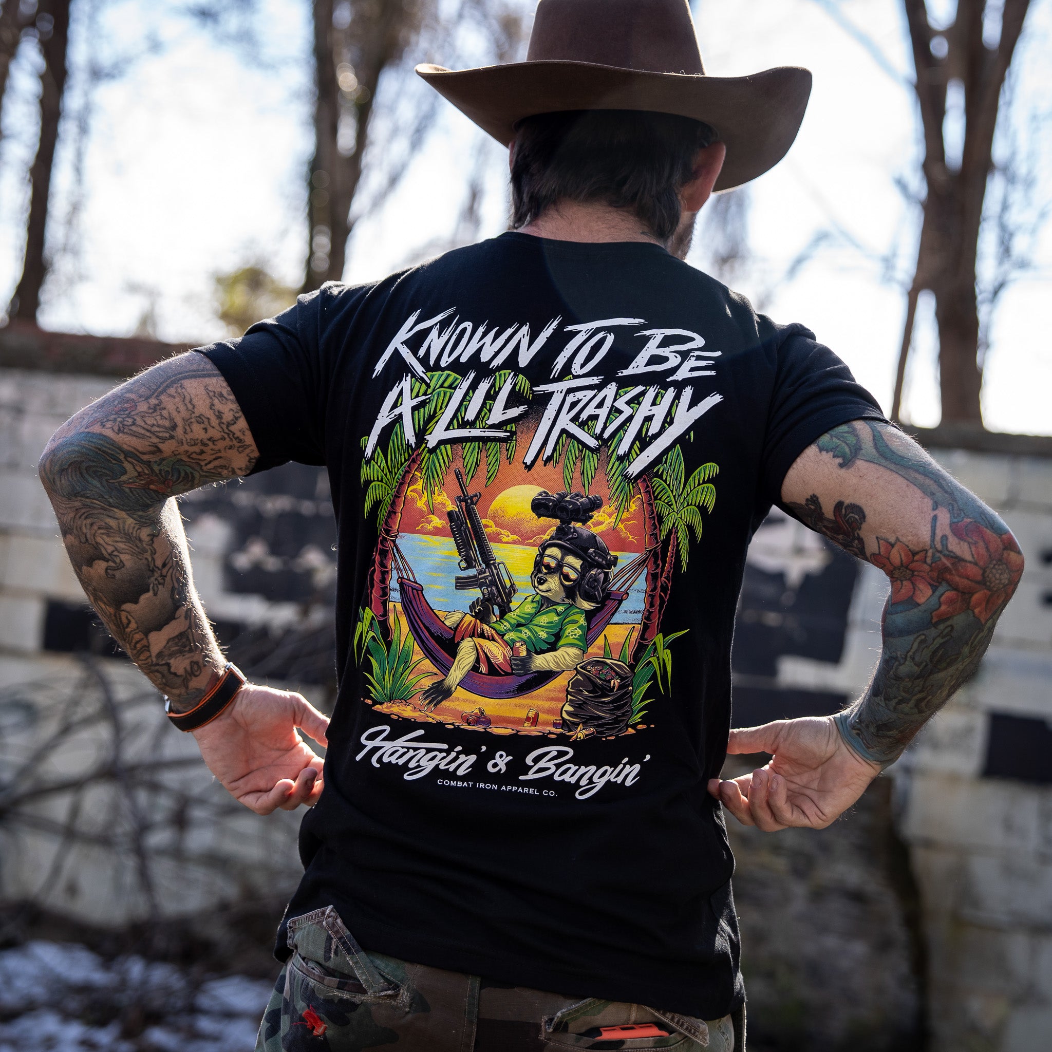 Known To Be A Lil Trashy Racoon Men's T-Shirt | Combat Iron Apparel Co