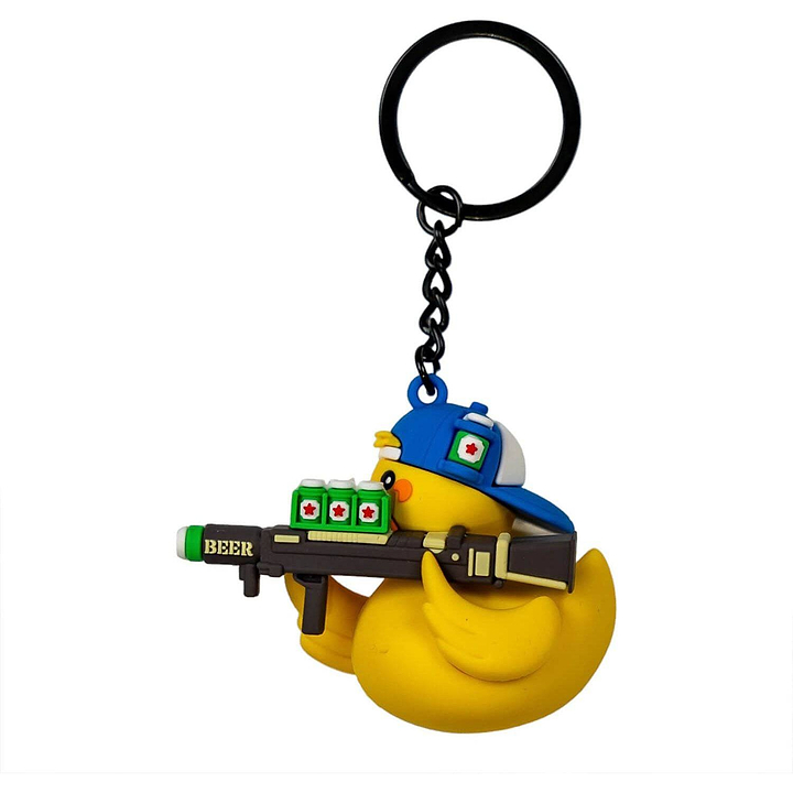 Beer Launcher TactiDuck 3D Rubber Keychain - Combat Iron Apparel Co.