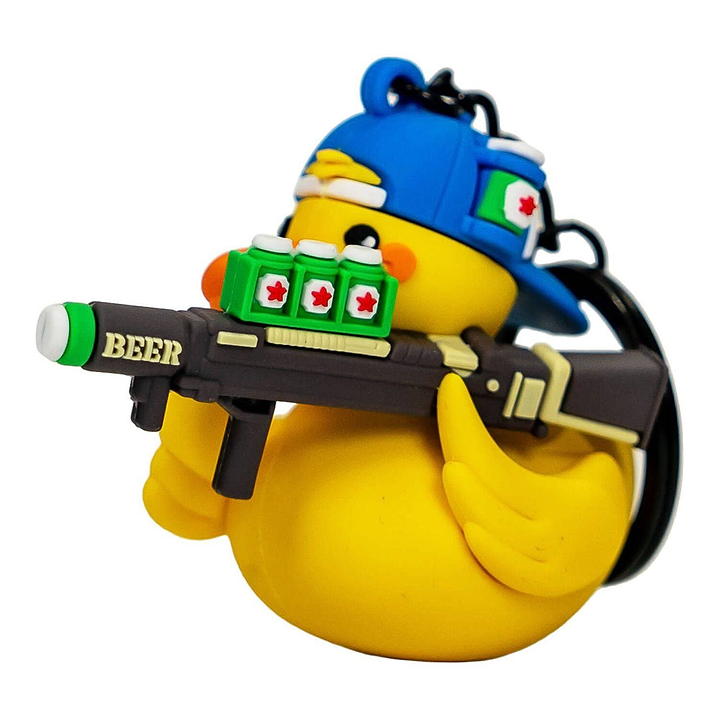 Beer Launcher TactiDuck 3D Rubber Keychain - Combat Iron Apparel Co.