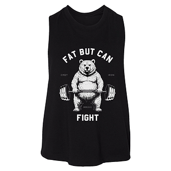Fat But Can Fight Women's Tank Crop Top