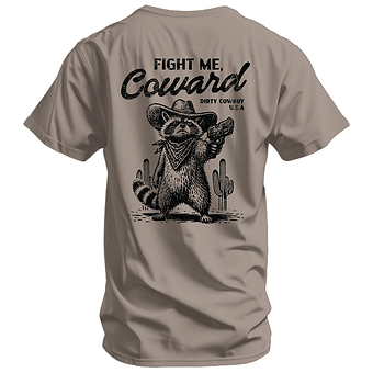 Fight Me Coward Racoon Men's T-Shirt