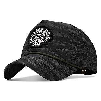 Kill Bad Vibes Skull Patch Weekender Snapback