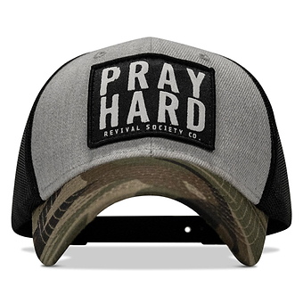Pray Hard Patch Original Ripstop Snapback Hat