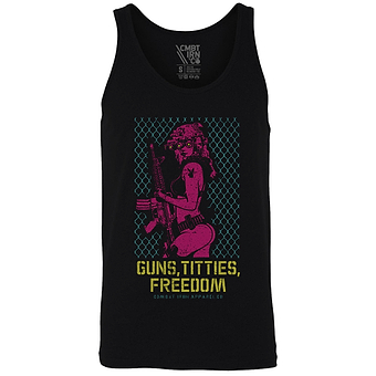 Guns, Titties, Freedom: Tactical Temptation Men's Tank