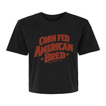 Women's Corn Fed American Bred Heavyweight Crop Tee