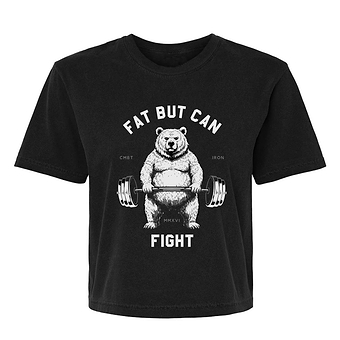 Fat But Can Fight Women's Crop T-Shirt