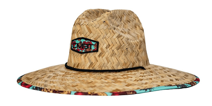 Combat Iron Apparel Co. custom USA pattern wooden straw hat for stylish summer protection
