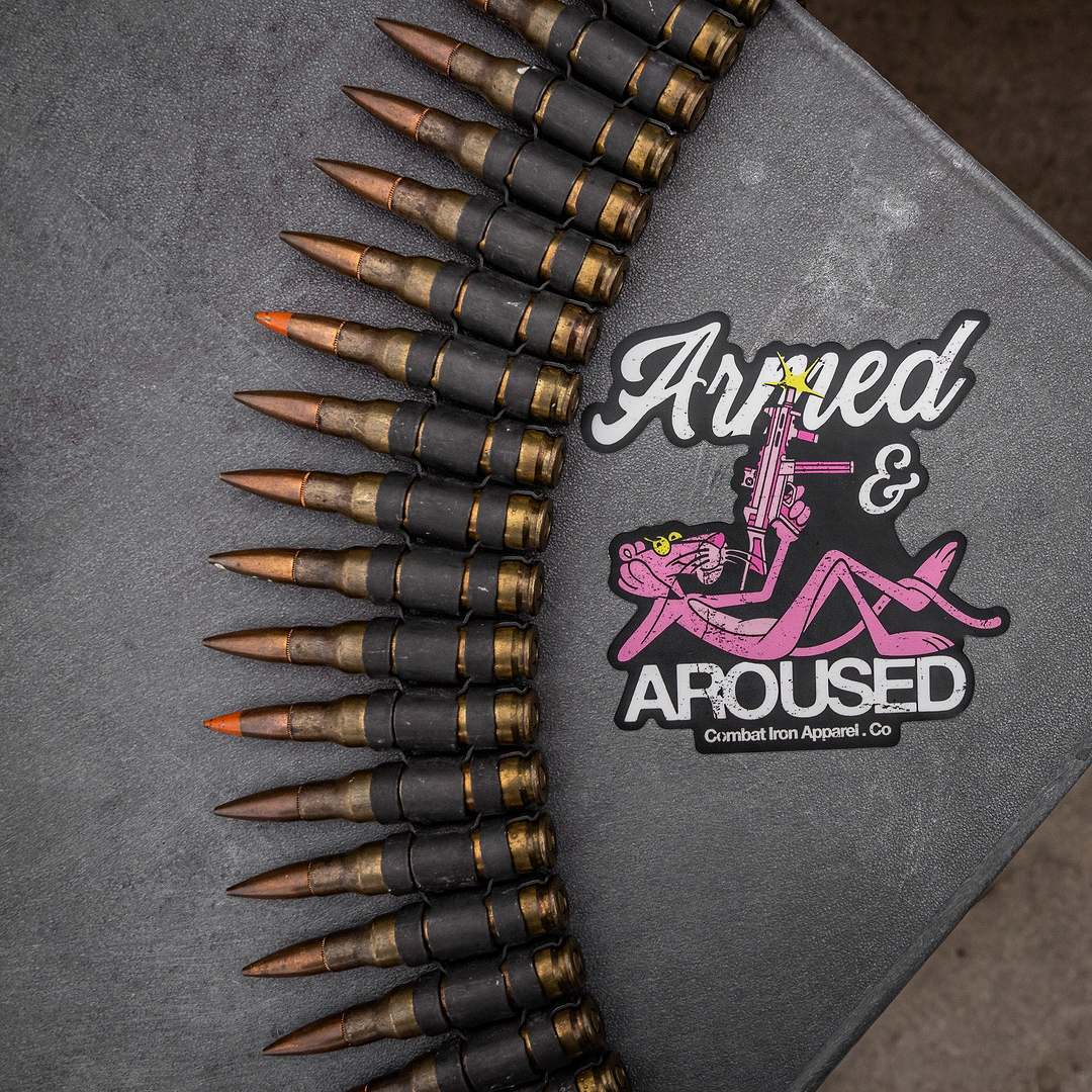 Armed & Aroused Panther Decal