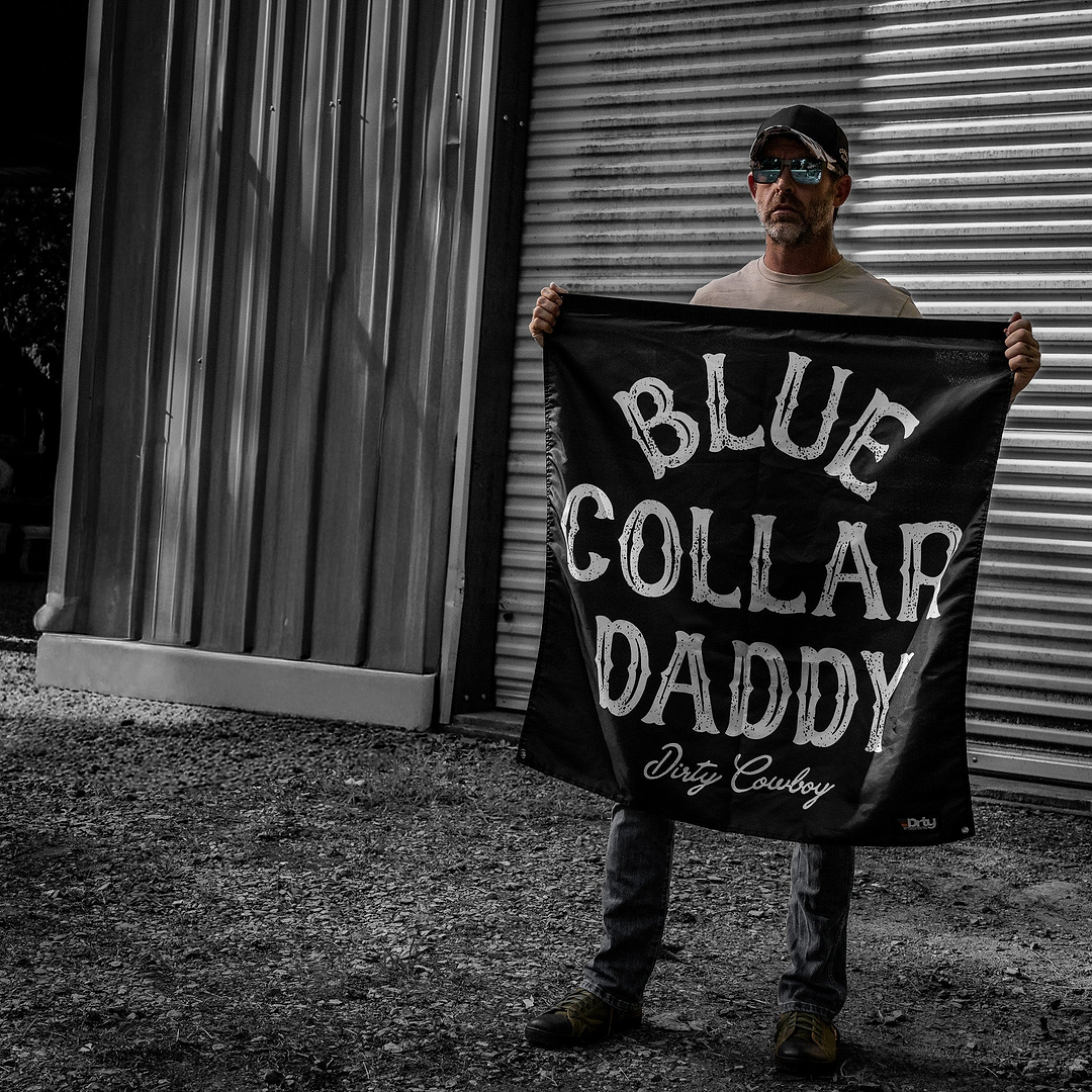 Blue Collar Daddy 3' x 3' Flag