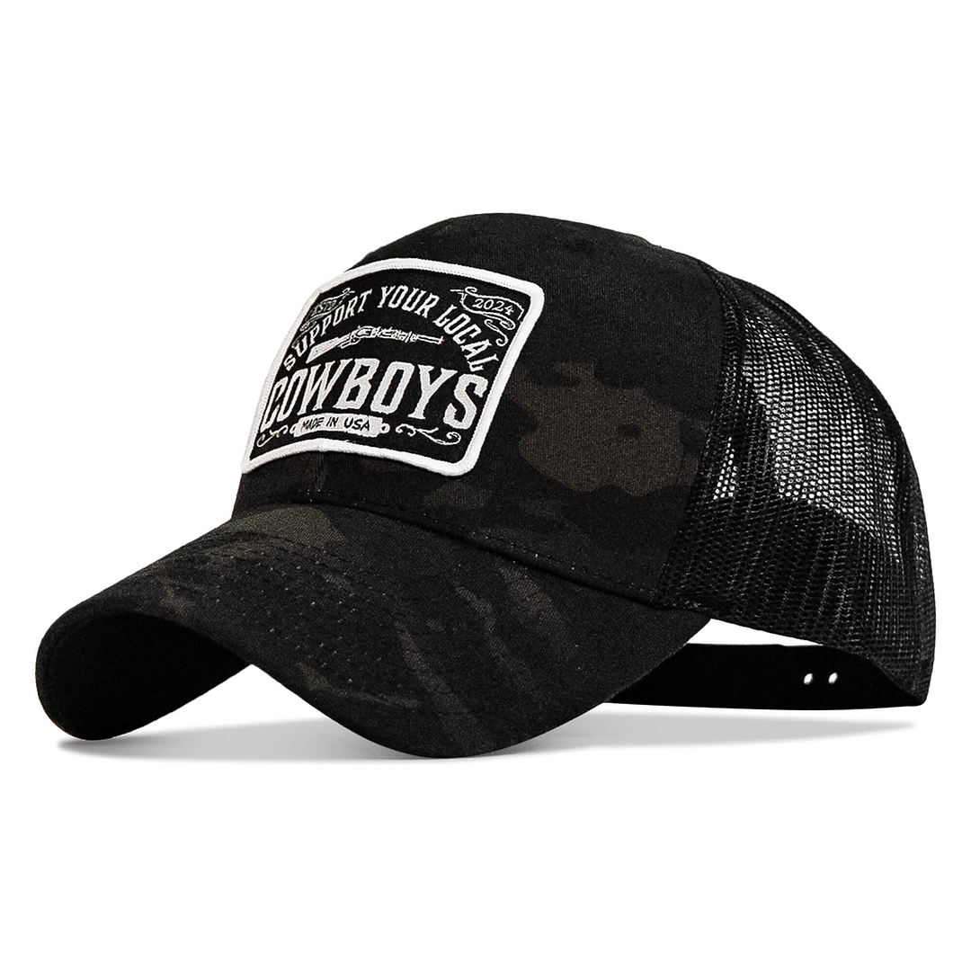 Support Your Local Cowboys Patch Snapback Hat - Combat Iron Apparel Co.