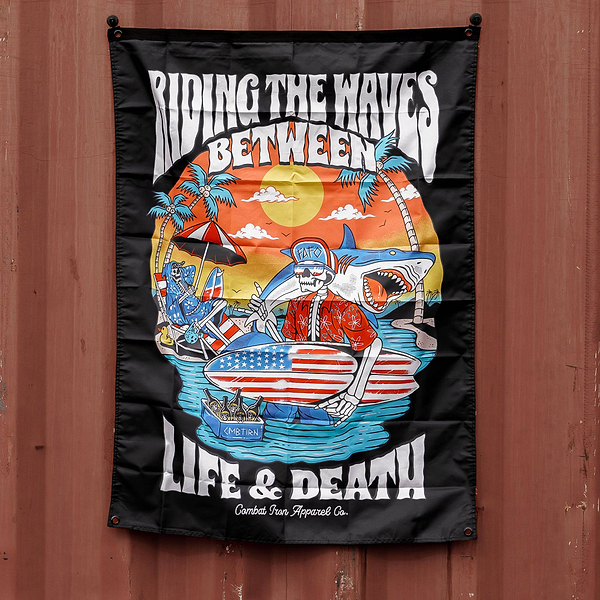 Life & Death Beach Day 3' X 4' Wall Flag - Combat Iron Apparel Co.