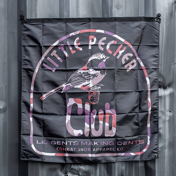 Little Pecker Club 3' X 3' Wall Flag - Combat Iron Apparel Co.