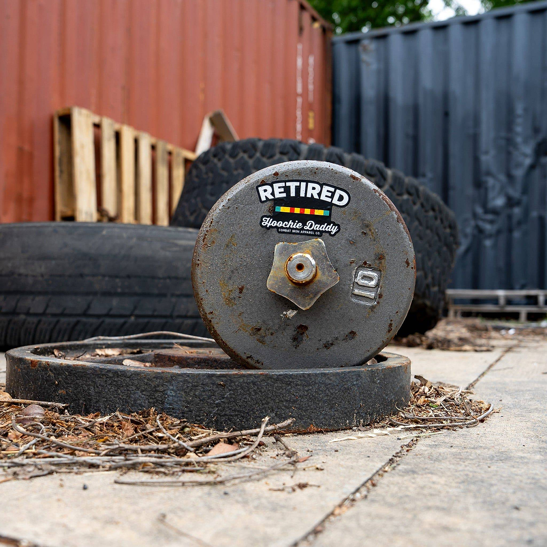 Retired Hoochie Daddy Veteran Ribbons Decal - Combat Iron Apparel Co.