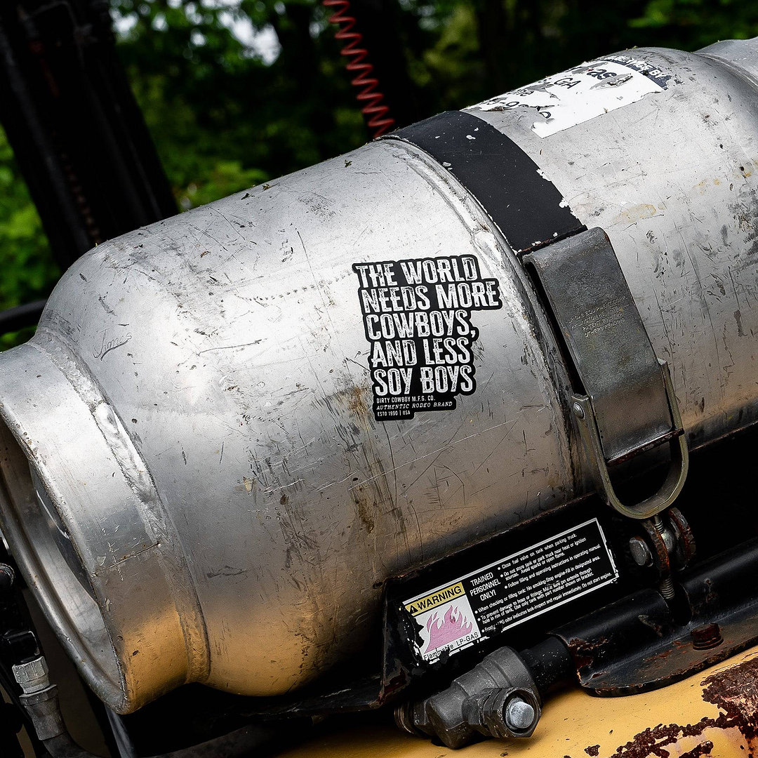 The World Needs More Cowboys and Less Soy Boys Decal - Combat Iron Apparel Co.