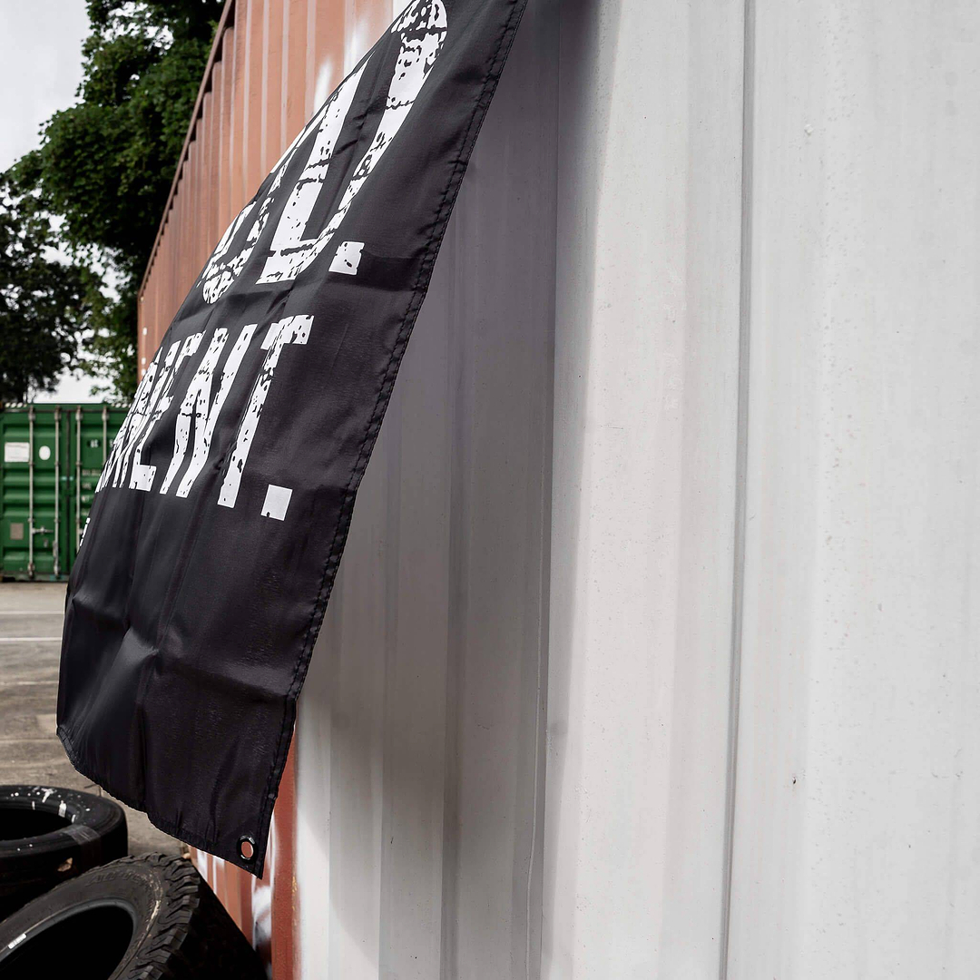 Trust God. Not Government. Distressed 3' X 5' Wall Flag - Combat Iron Apparel Co.