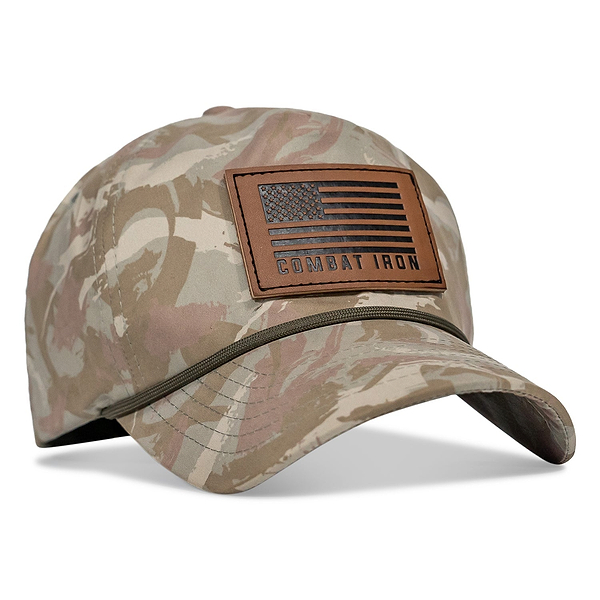US Flag Leather Patch Crushable Snapback Hat - Combat Iron Apparel Co.