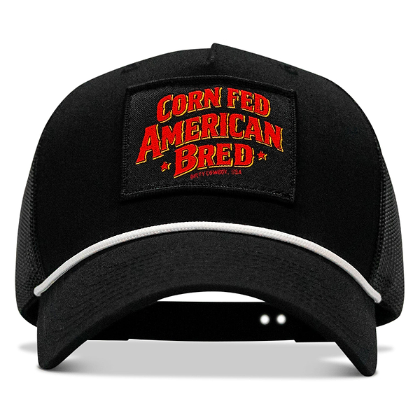 Corn Fed. American Bred. Patch Rope Snapback Hat