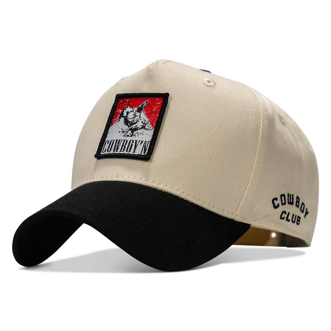 Cowboy'n Buck'n Patch Classic 5 Pannel Snapback Hat