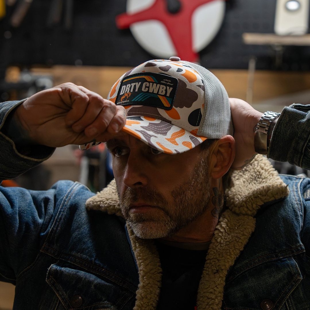 DRTYCWBY Vintage Bronco Five Panel Mesh Snapback Hat