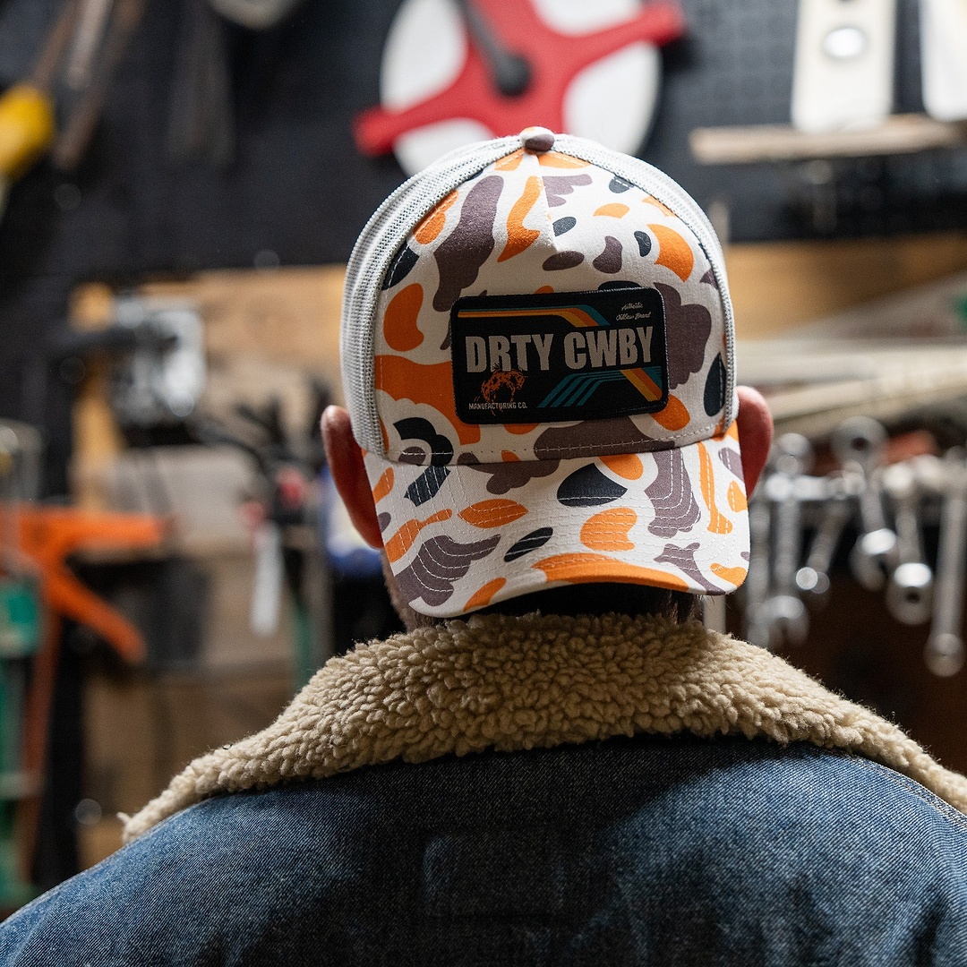 DRTYCWBY Vintage Bronco Five Panel Mesh Snapback Hat