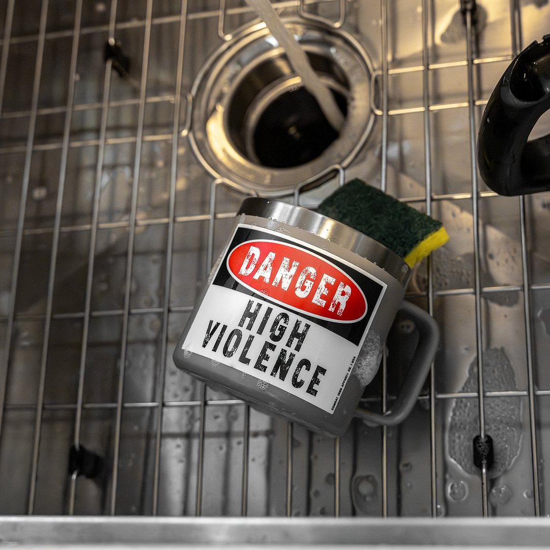 Danger High Violence Decal Sticker - Combat Iron Apparel Co.