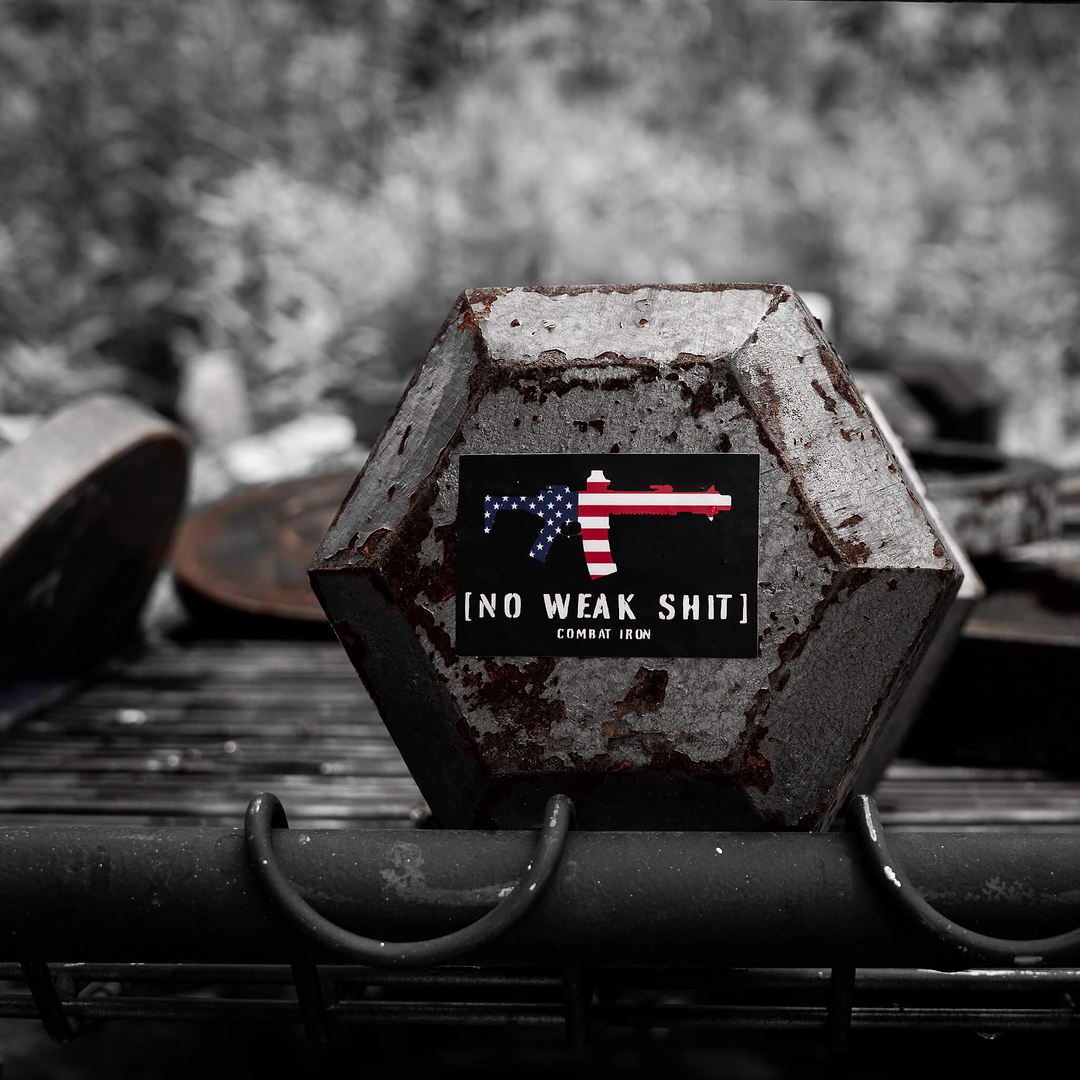 No Weak Shit USA Decal - Combat Iron Apparel Co.