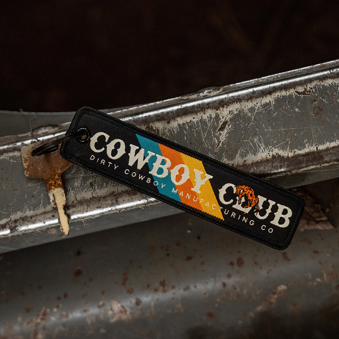 Cowboy Club Flight Tag Keychain