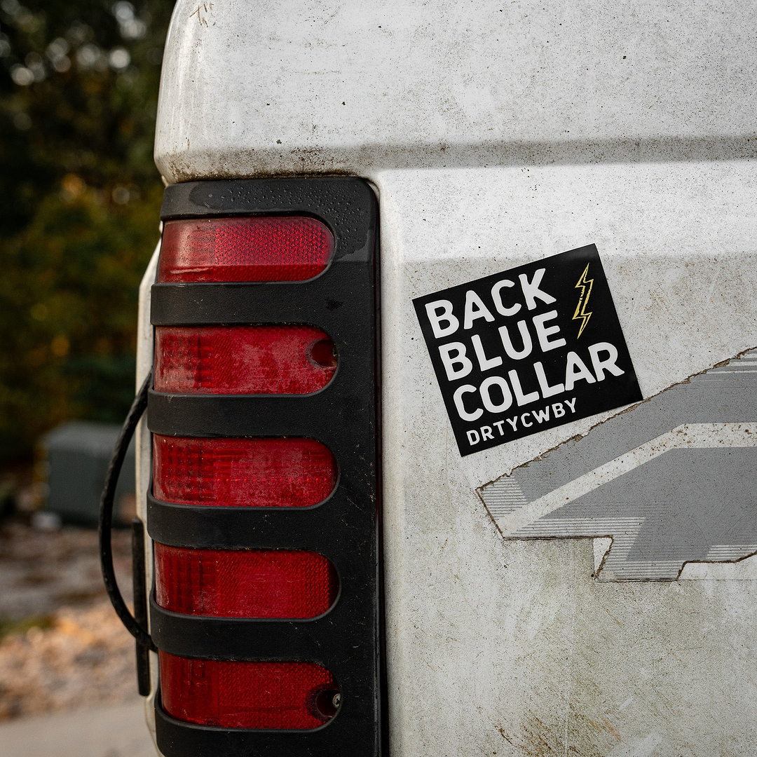 Back Blue Collar Decal