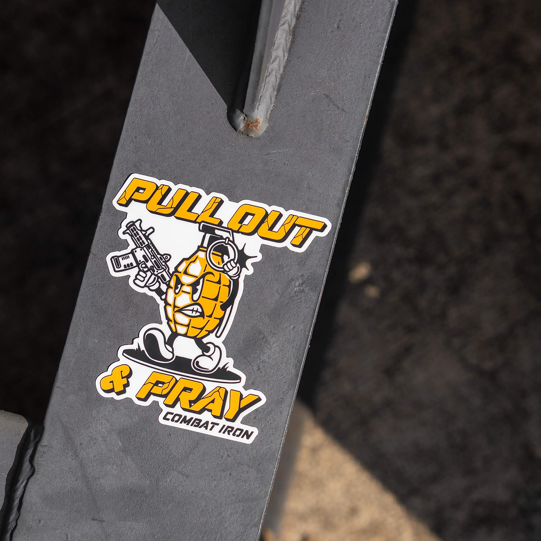 Pull Out & Pray Grenade Decal - Combat Iron Apparel Co.